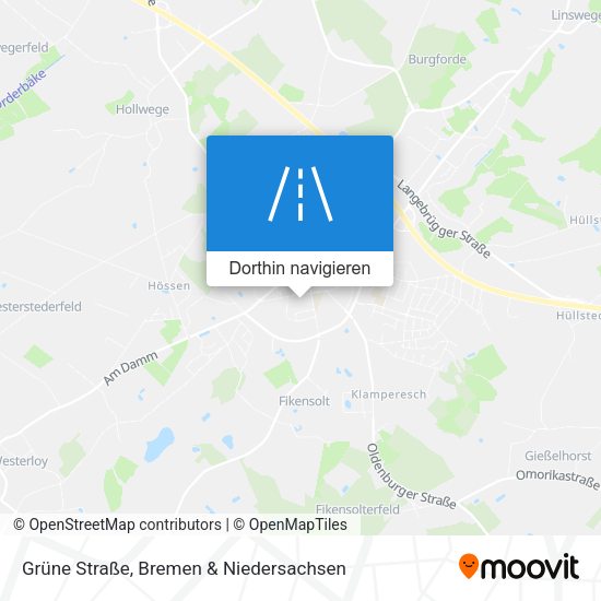 Grüne Straße Karte