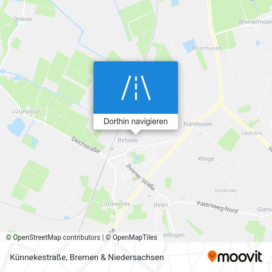 Künnekestraße Karte