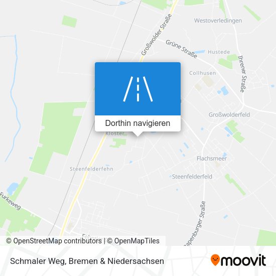Schmaler Weg Karte