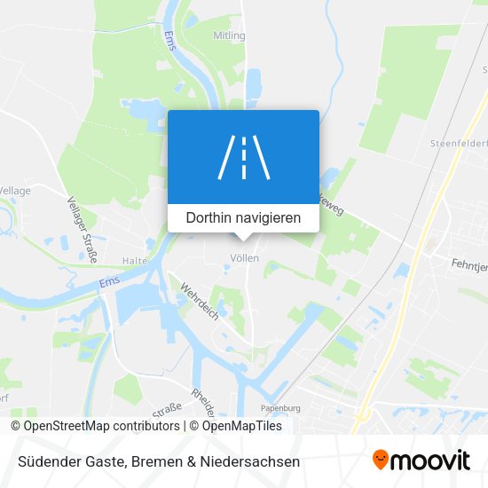 Südender Gaste Karte