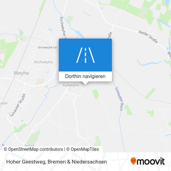 Hoher Geestweg Karte