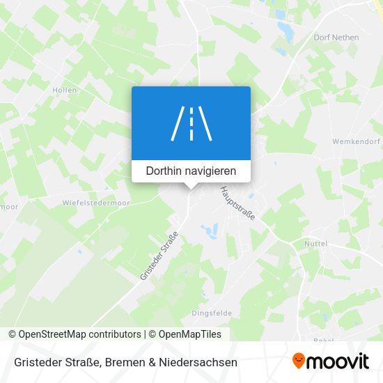 Gristeder Straße Karte