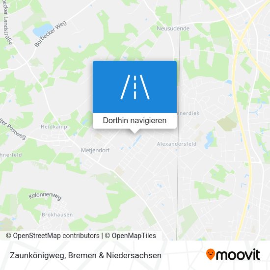 Zaunkönigweg Karte