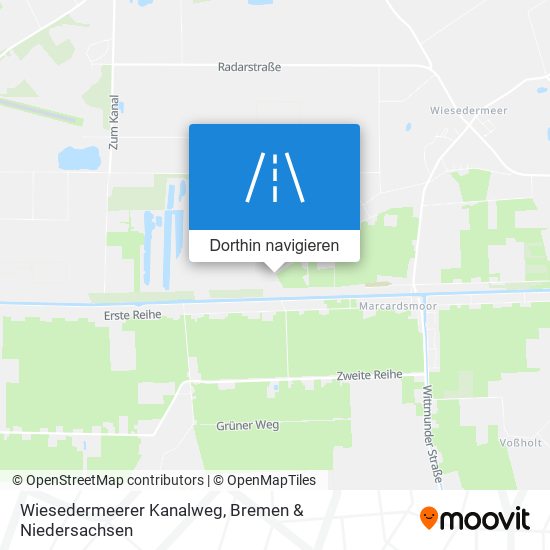 Wiesedermeerer Kanalweg Karte