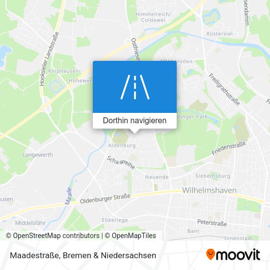 Maadestraße Karte