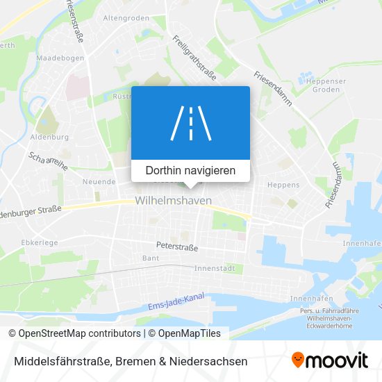 Middelsfährstraße Karte