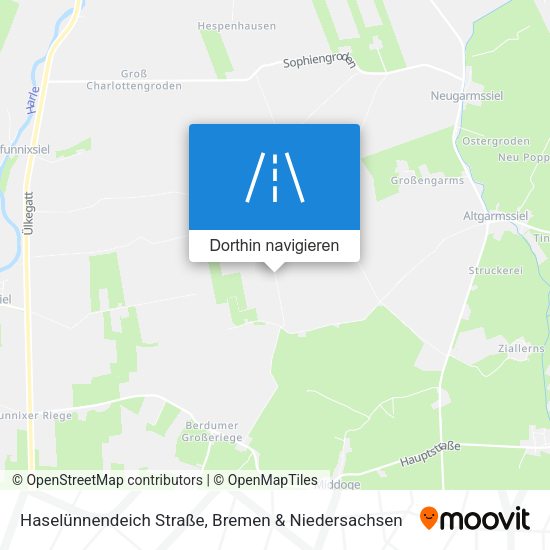 Haselünnendeich Straße Karte