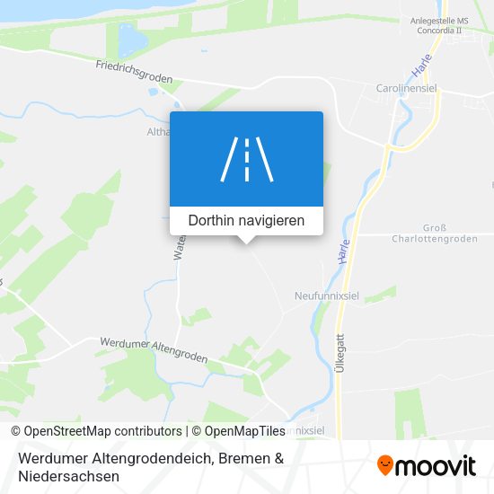 Werdumer Altengrodendeich Karte