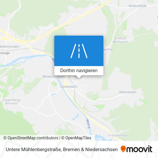 Untere Mühlenbergstraße Karte
