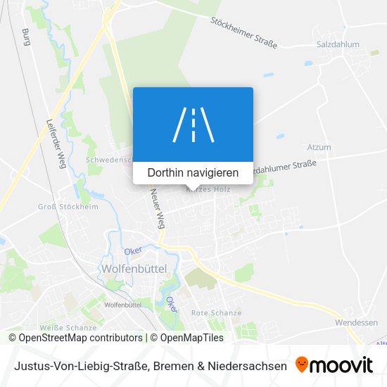 Justus-Von-Liebig-Straße Karte