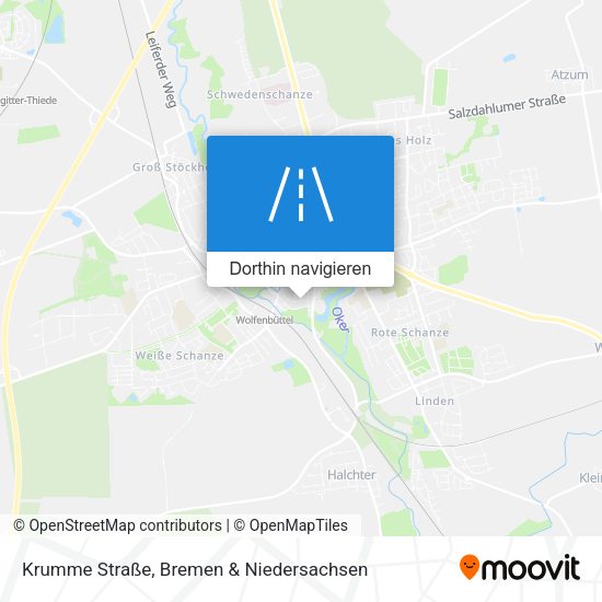 Krumme Straße Karte