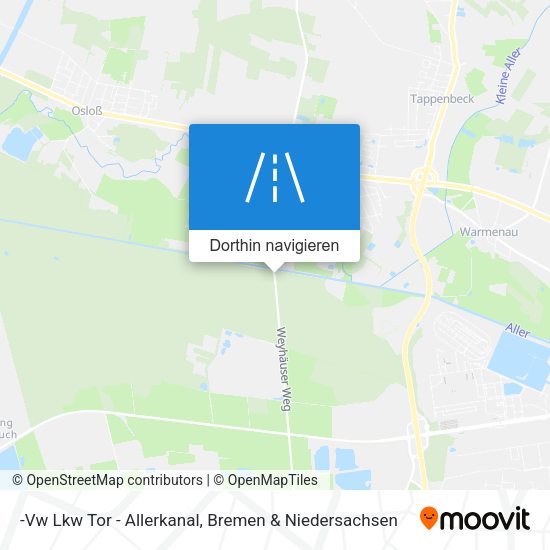-Vw Lkw Tor - Allerkanal Karte