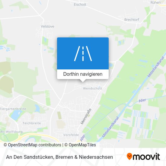 An Den Sandstücken Karte