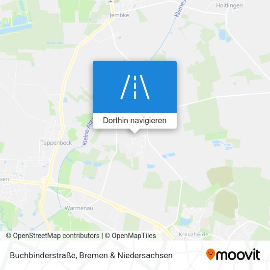 Buchbinderstraße Karte