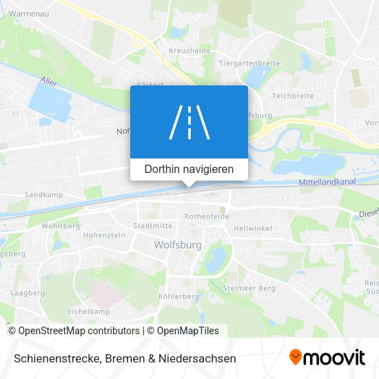 Schienenstrecke Karte