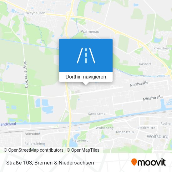Straße 103 Karte