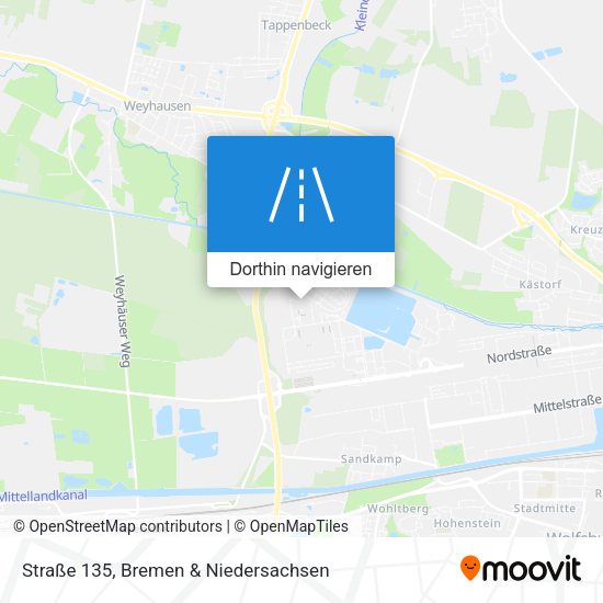 Straße 135 Karte