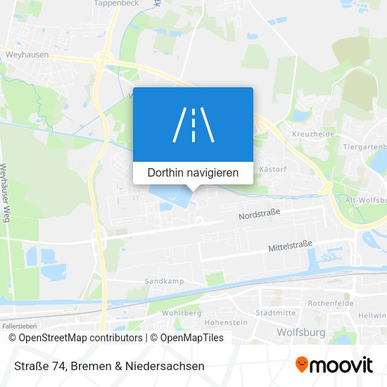Straße 74 Karte