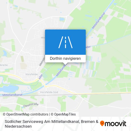 Südlicher Serviceweg Am Mittellandkanal Karte