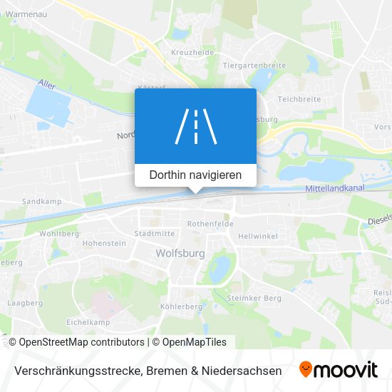 Verschränkungsstrecke Karte