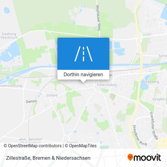 Zillestraße Karte