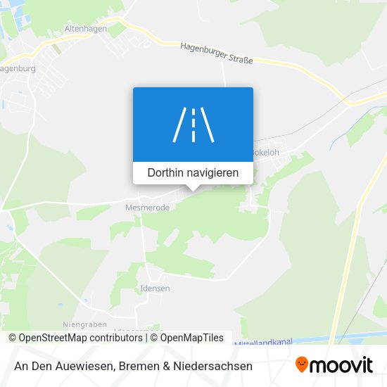 An Den Auewiesen Karte