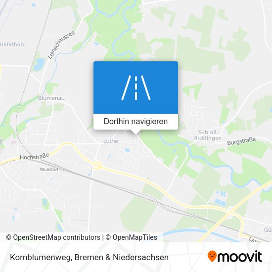 Kornblumenweg Karte
