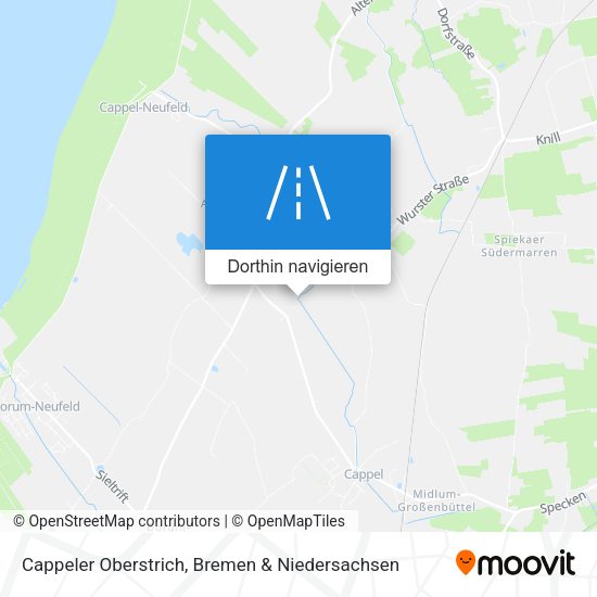 Cappeler Oberstrich Karte
