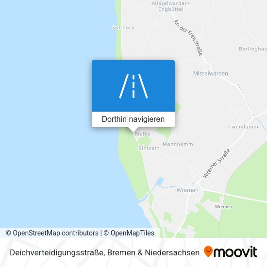 Deichverteidigungsstraße Karte