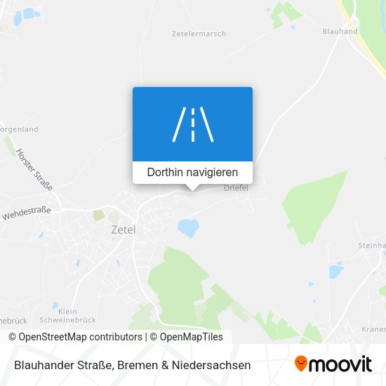 Blauhander Straße Karte