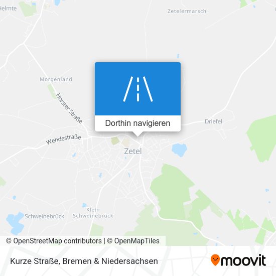 Kurze Straße Karte