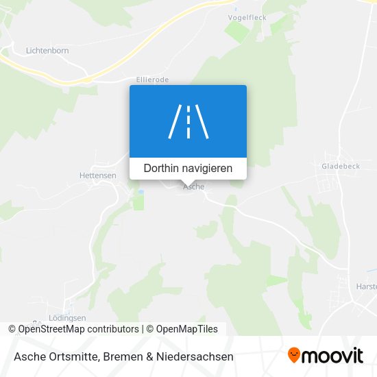 Asche Ortsmitte Karte