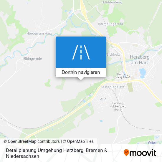Detailplanung Umgehung Herzberg Karte