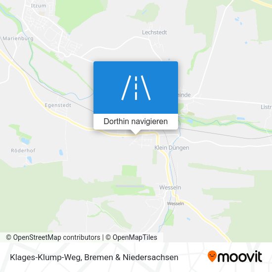 Klages-Klump-Weg Karte