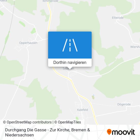 Durchgang Die Gasse - Zur Kirche Karte