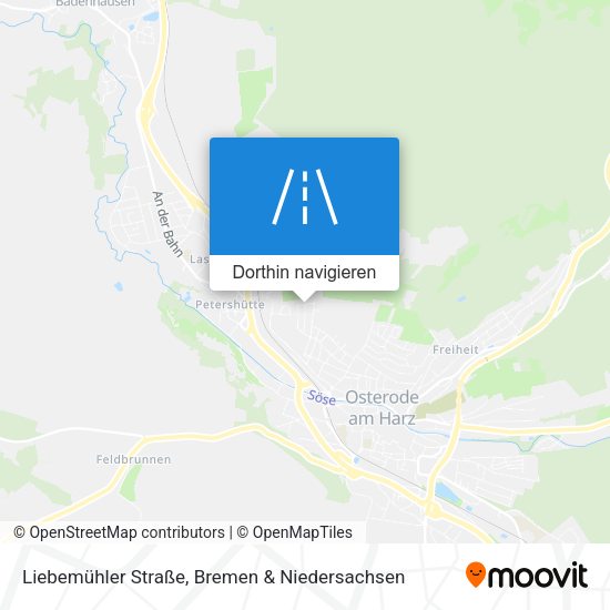 Liebemühler Straße Karte