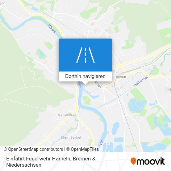 Einfahrt Feuerwehr Hameln Karte