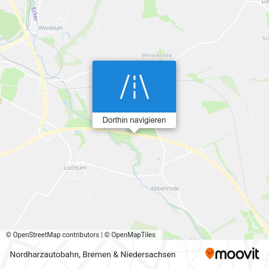 Nordharzautobahn Karte