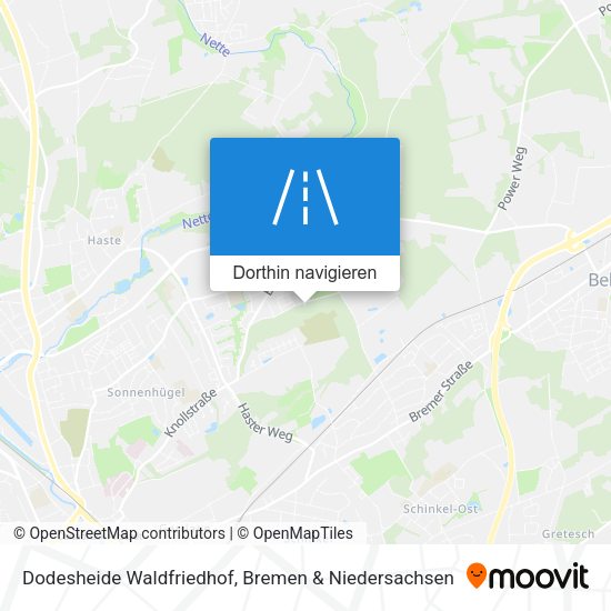 Dodesheide Waldfriedhof Karte