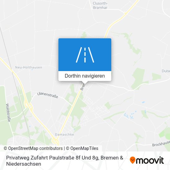 Privatweg Zufahrt Paulstraße 8f Und 8g Karte