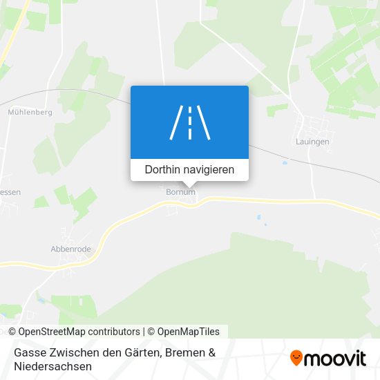 Gasse Zwischen den Gärten Karte