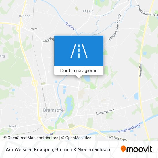 Am Weissen Knäppen Karte