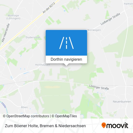 Zum Böener Holte Karte