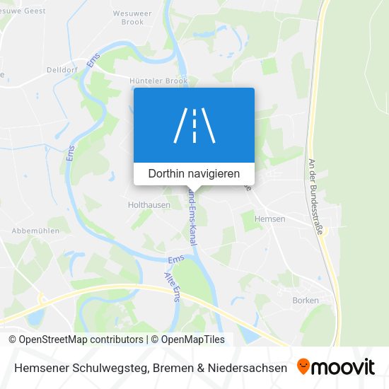Hemsener Schulwegsteg Karte