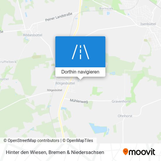 Hinter den Wiesen Karte