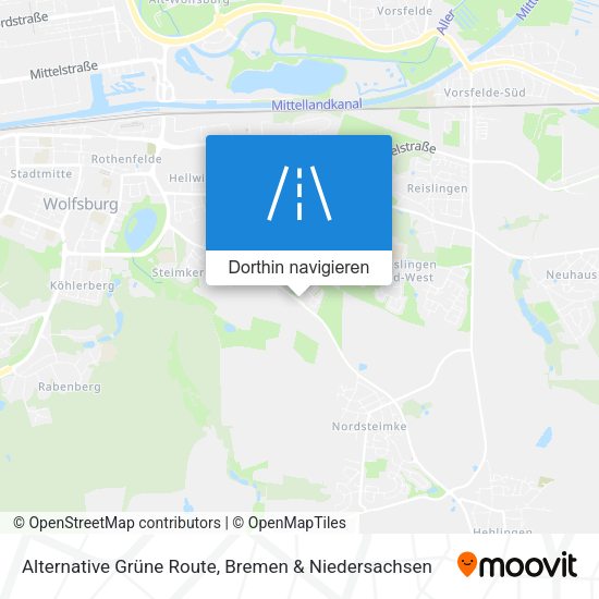 Alternative Grüne Route Karte