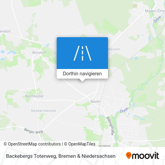 Backebergs Totenweg Karte