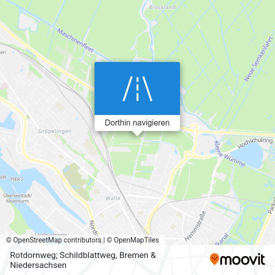 Rotdornweg; Schildblattweg Karte