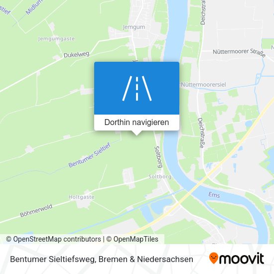 Bentumer Sieltiefsweg Karte