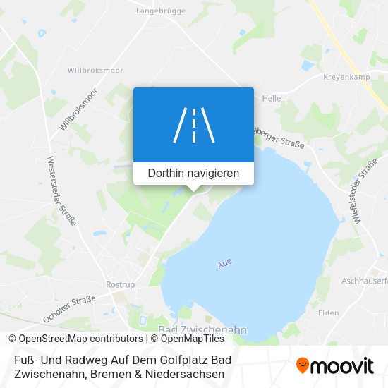 Fuß- Und Radweg Auf Dem Golfplatz Bad Zwischenahn Karte